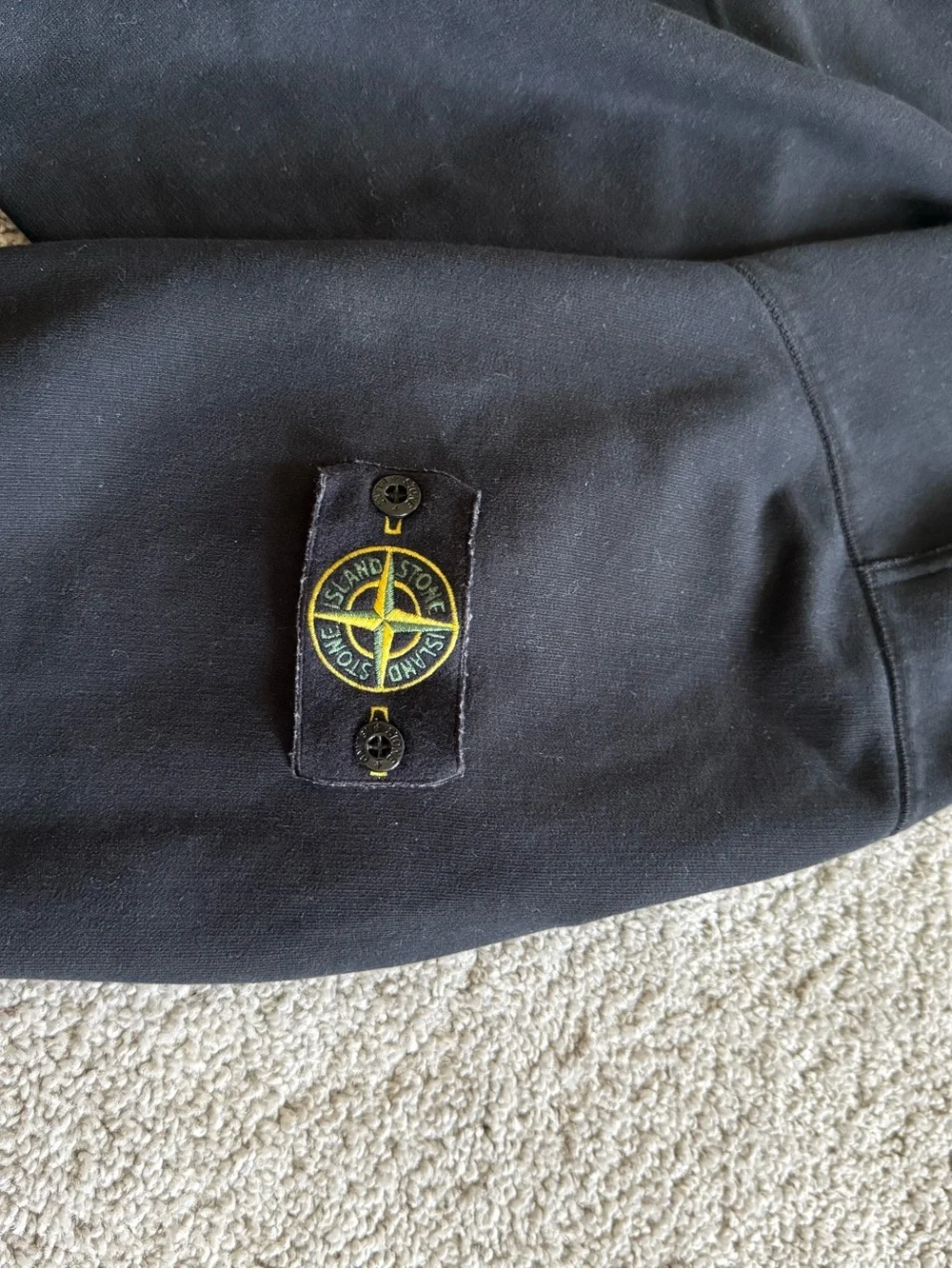 Stone Island Black XXL Crewneck Sweatshirt Compass Patch Streetwear
